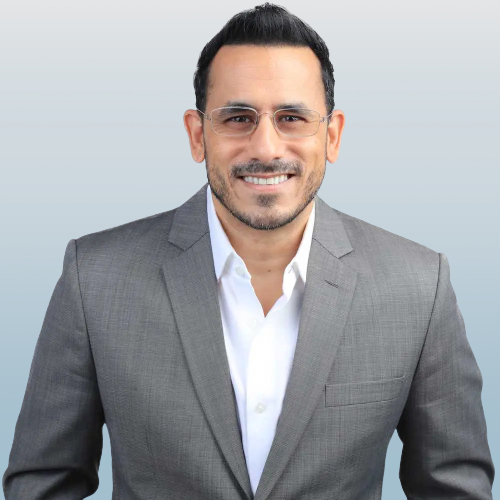 Sharif El-Badawi, CEO of Dubai Future District Fund centered smiling