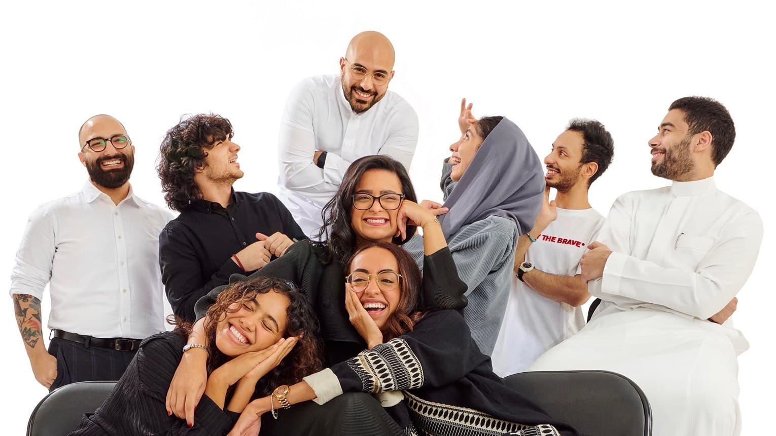 Nuqtah’s current founding team at their last team retreat. From left to right: Wajd, Shahm, Mohammed, Nouf, Murtada, Majid, Salwa, Noura & Jawhara.