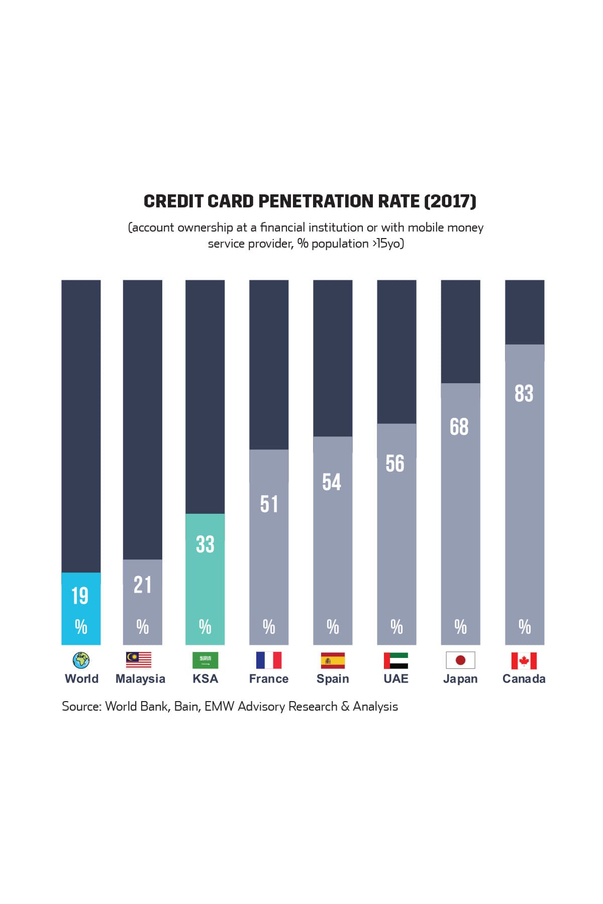 Credit Card Penetration Rate (2017)